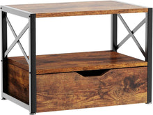 Holz Druckerständer mit Schublade und 2 Ebenen