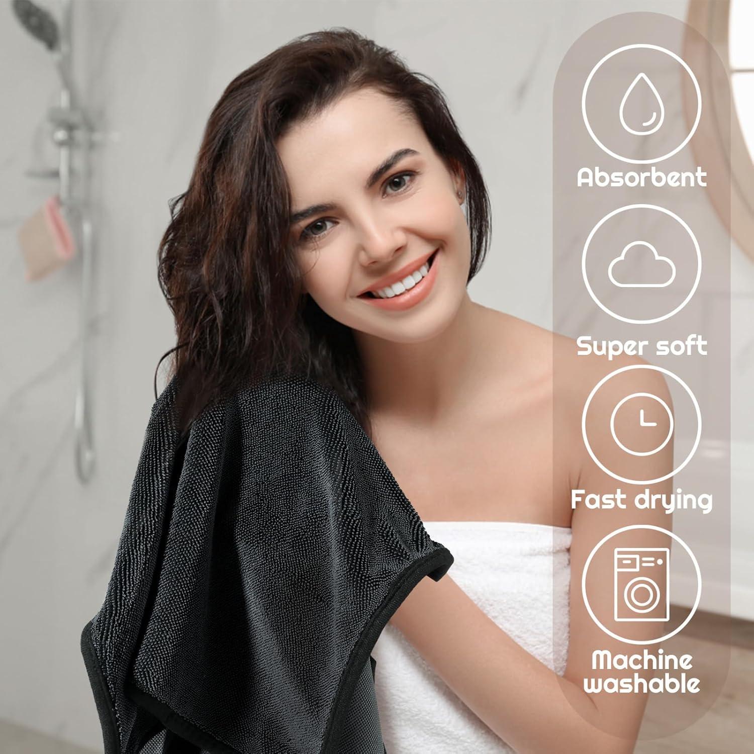 3er Set Shiny Bath Trockentuch XXL 40x60cm Extra Absorbent