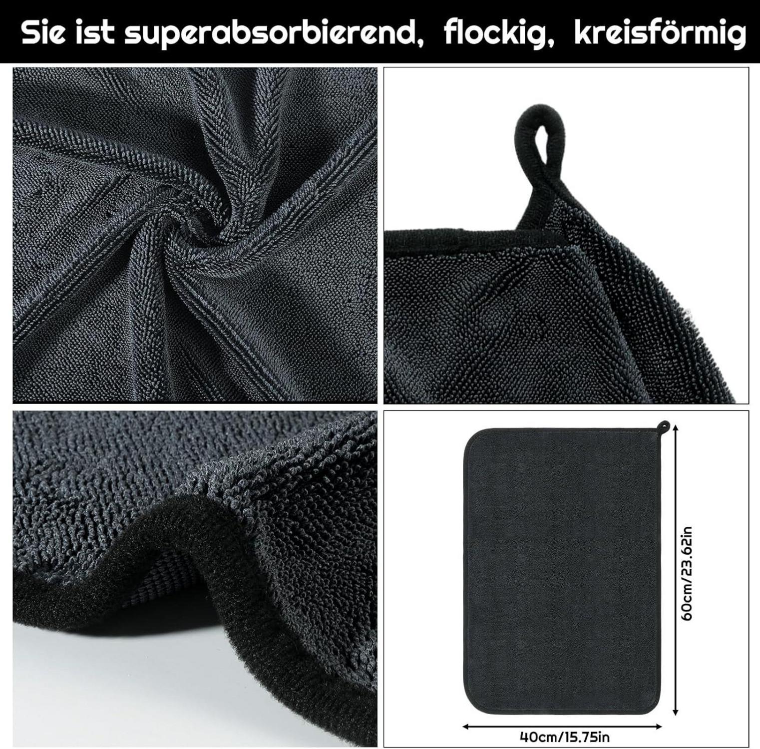 Schnelltrocknendes Mikrofaser Handtuch 3er Set 40x60cm