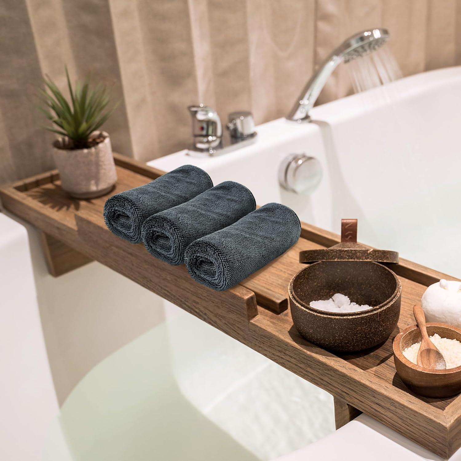 3er Set Shiny Bath Trockentücher XXL 40x60cm Mikrofaser Handtücher