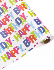 Geburtstag Geschenkpapier Set 3 Rollen Regenbogen Glitzernde