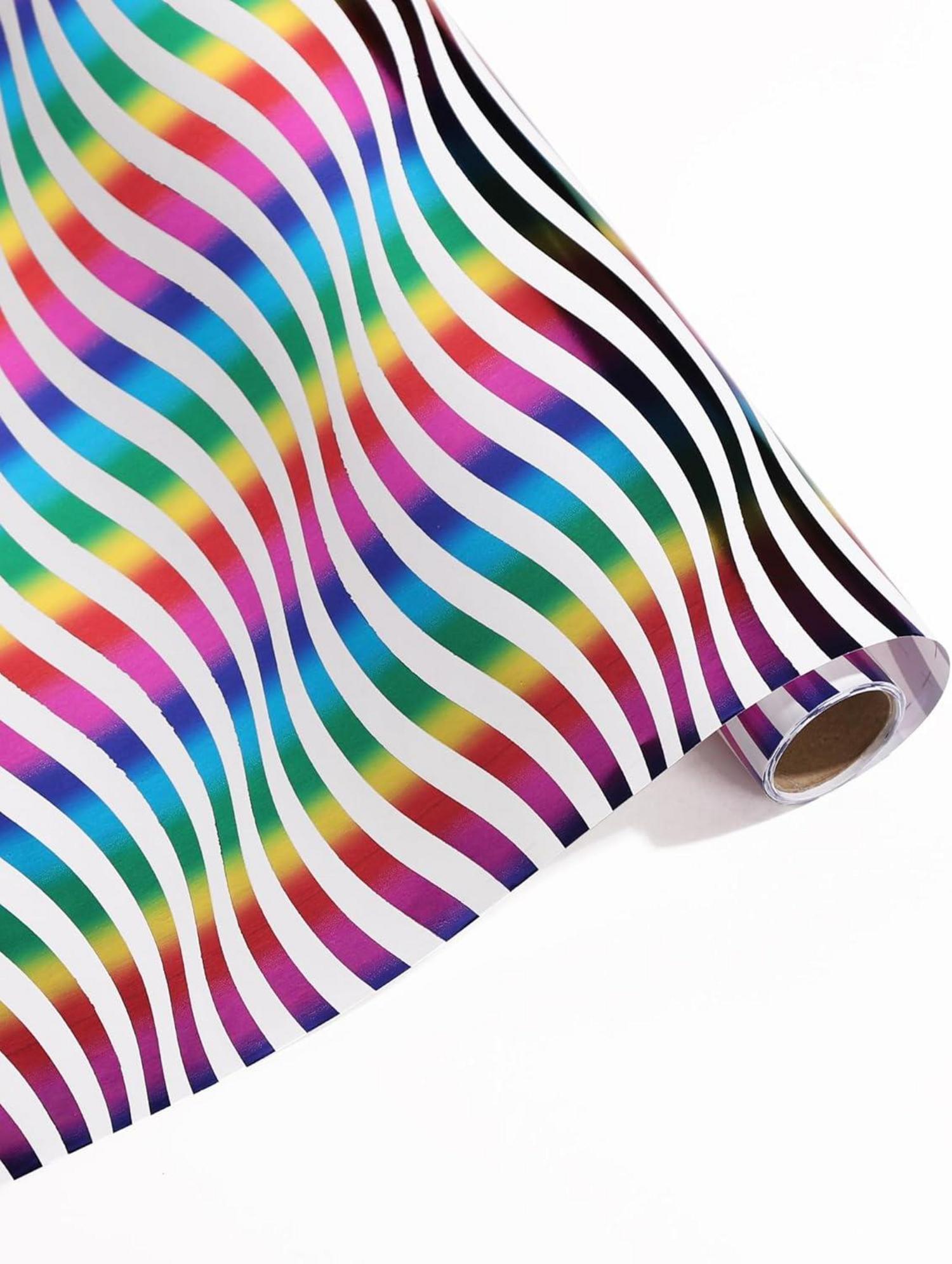 Geburtstag Geschenkpapier Bunte Set 3 Rollen Regenbogen Marmor Happy Birthday Designs