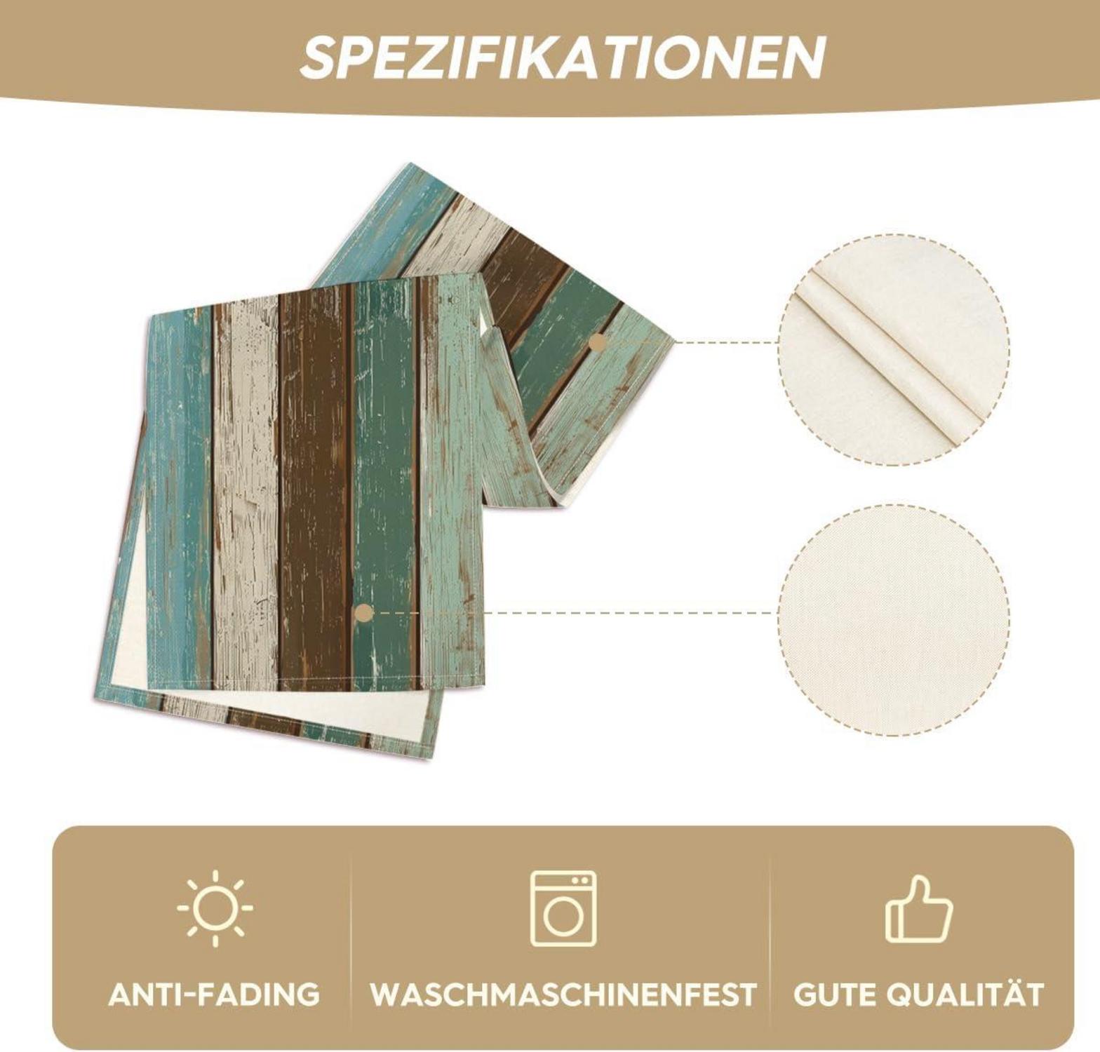 Artoid Mode Blau Holz Herbst Tischläufer 40x100 cm Küche Party Dekor