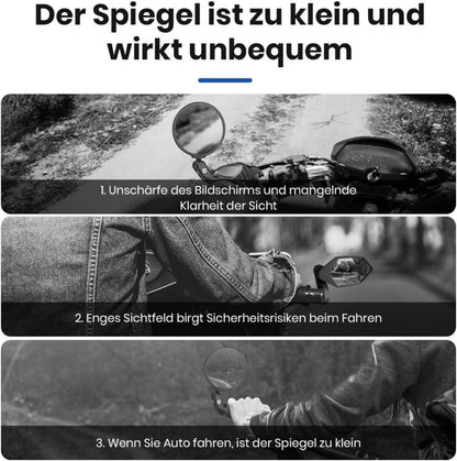 COICER Fahrradspiegel extra große Spiegelfläche schlagfestes