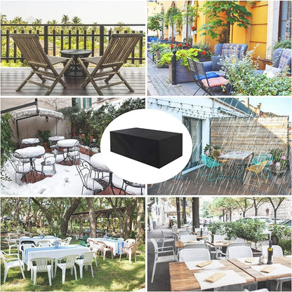 Abdeckung Gartenmöbel 600D Oxford wasserdicht 230×165×80CM Schwarz