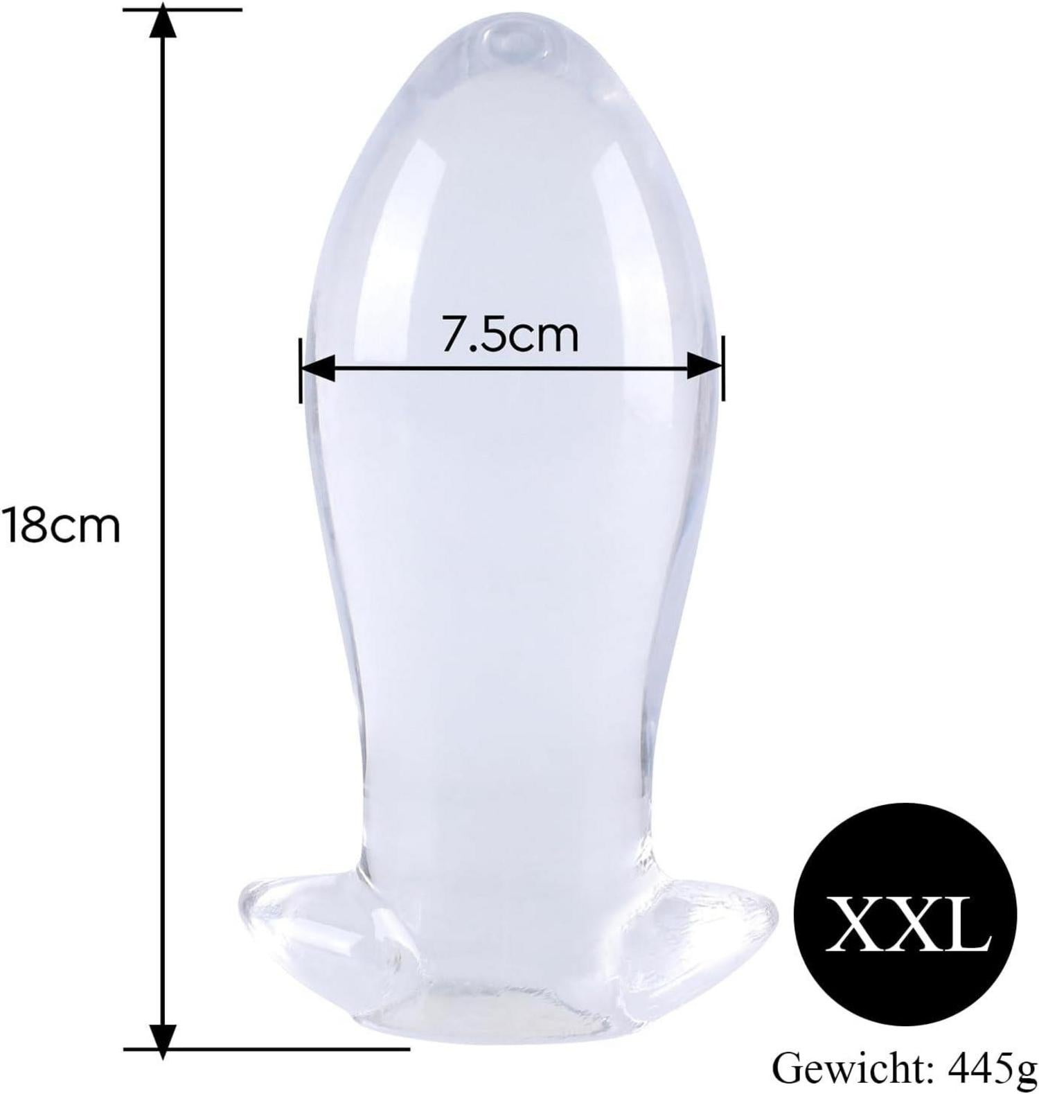 Analplug transparenter Buttplug BDSMAGE XXL für Männer und