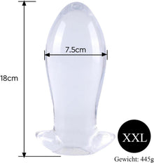 Analplug transparenter Buttplug BDSMAGE XXL für Männer und
