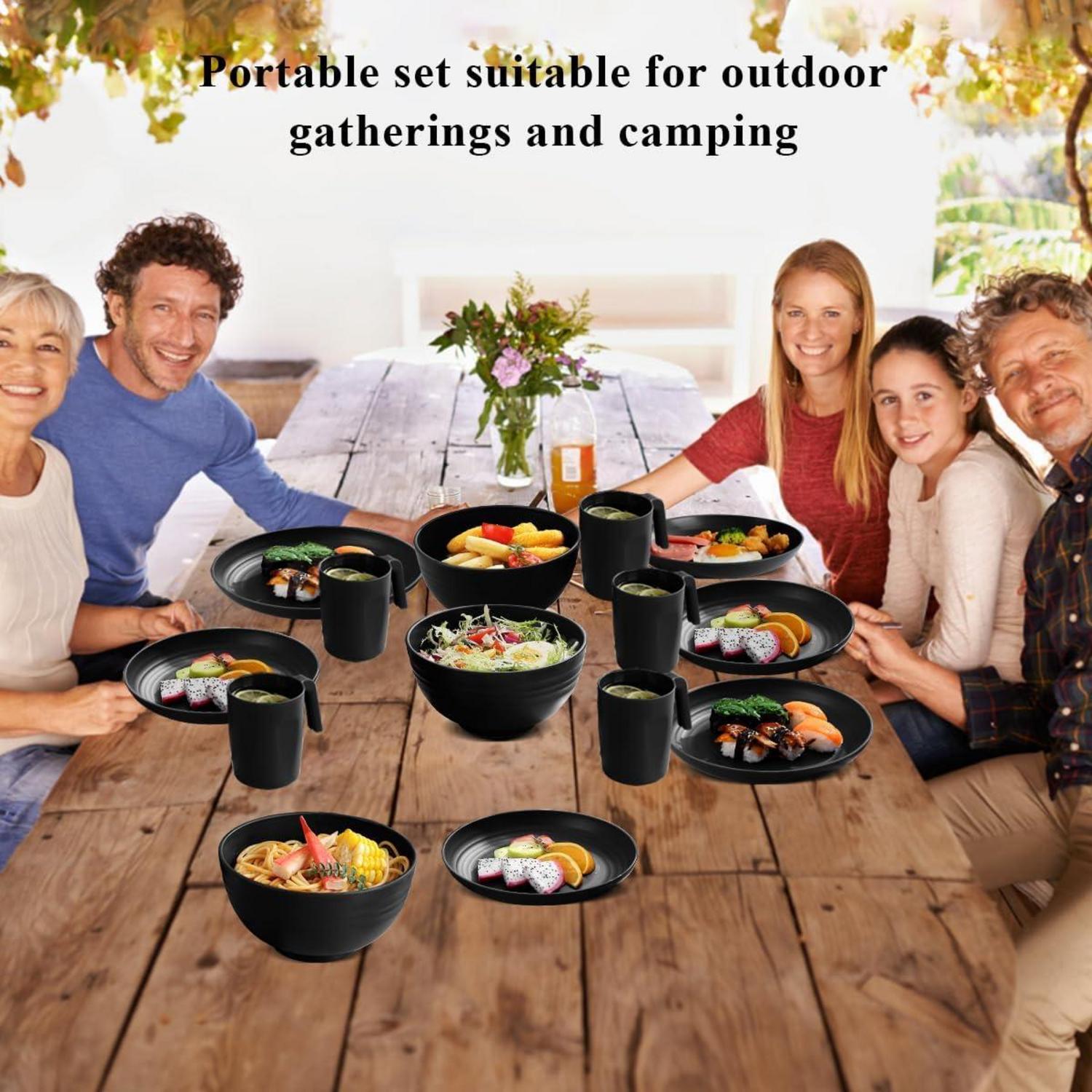 Kunststoffgeschirr Set 32-teilig