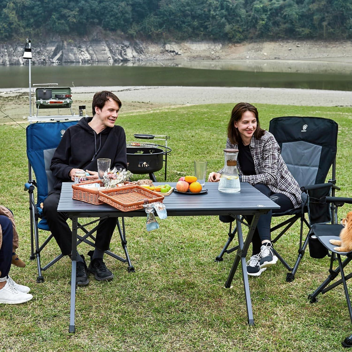 Klappbarer Campingtisch Aluminium 120x70cm 80KG belastbar