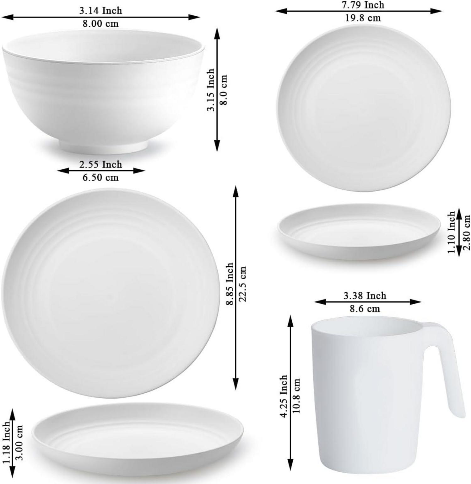 Kyraton Kunststoffgeschirr Set 32-teilig leicht