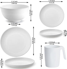 Kyraton Kunststoffgeschirr Set 32-teilig leicht