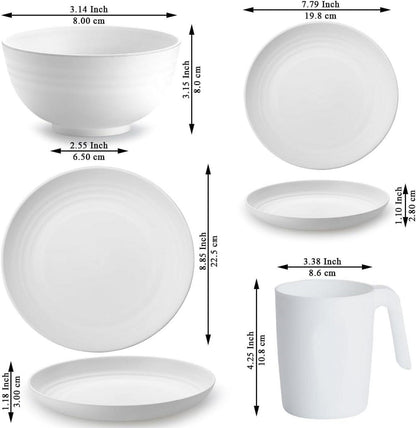 Kyraton Kunststoffgeschirr Set 32-teilig leicht