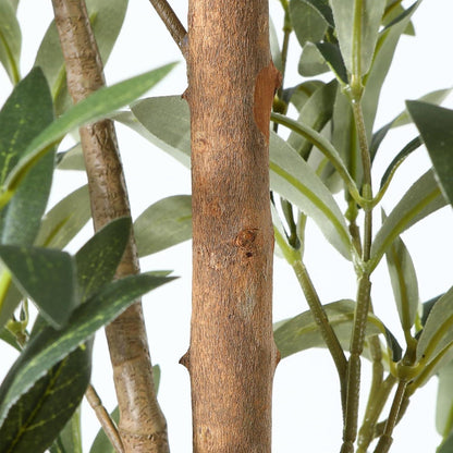 Künstlicher Olivenbaum 180cm Fake Kunstpflanze Naturholzstamm/Früchten