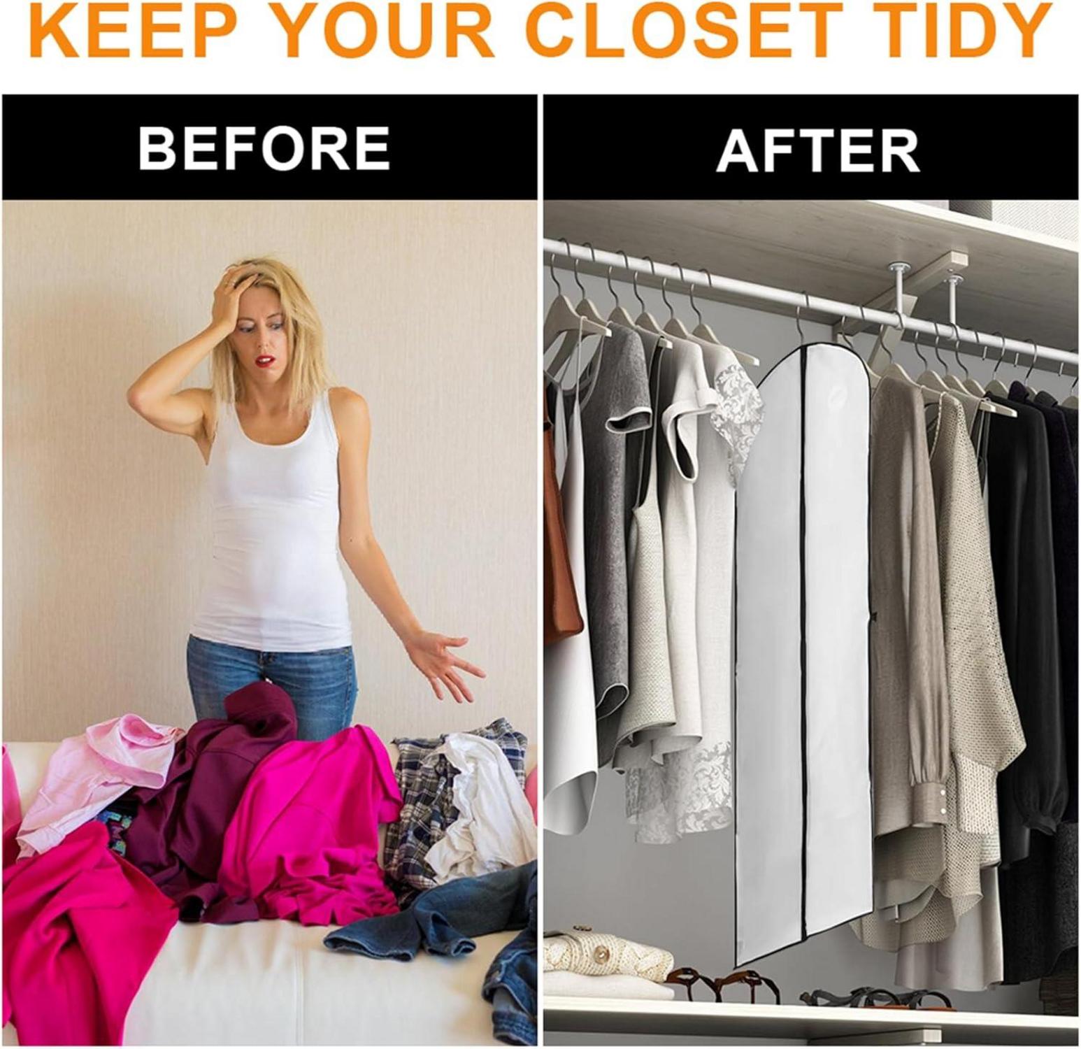 Kleidersack 180x60cm Faltbar Premium Kleiderschutzhülle Reißverschluss