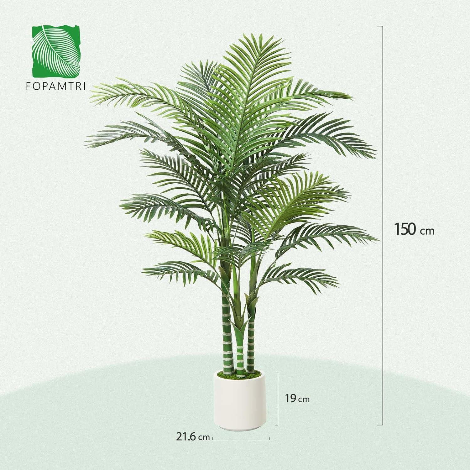 Künstliche Palme 150cm Kunstpflanze Areca groß im Topf