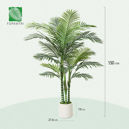 Künstliche Palme 150cm Kunstpflanze Areca groß im Topf