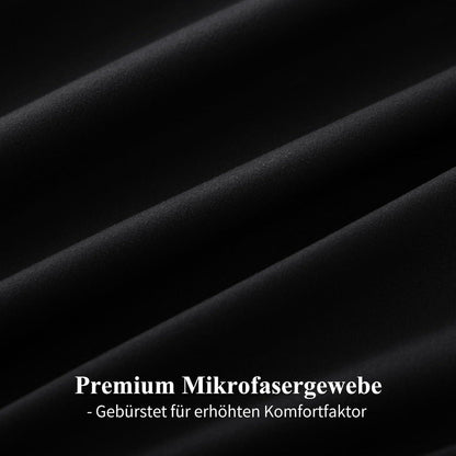 Bettwäsche 155x220 2tlg Weiß Schwarz Wendebettwäsche Reißverschluss