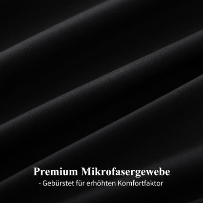 Wendebettwäsche 200x200 3tlg Weiß/Schwarz Mikrofaser Reißverschluss
