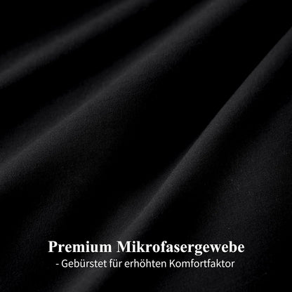 Schwarze Wendebettwäsche 135x200cm 4tlg mit Reißverschlüssen