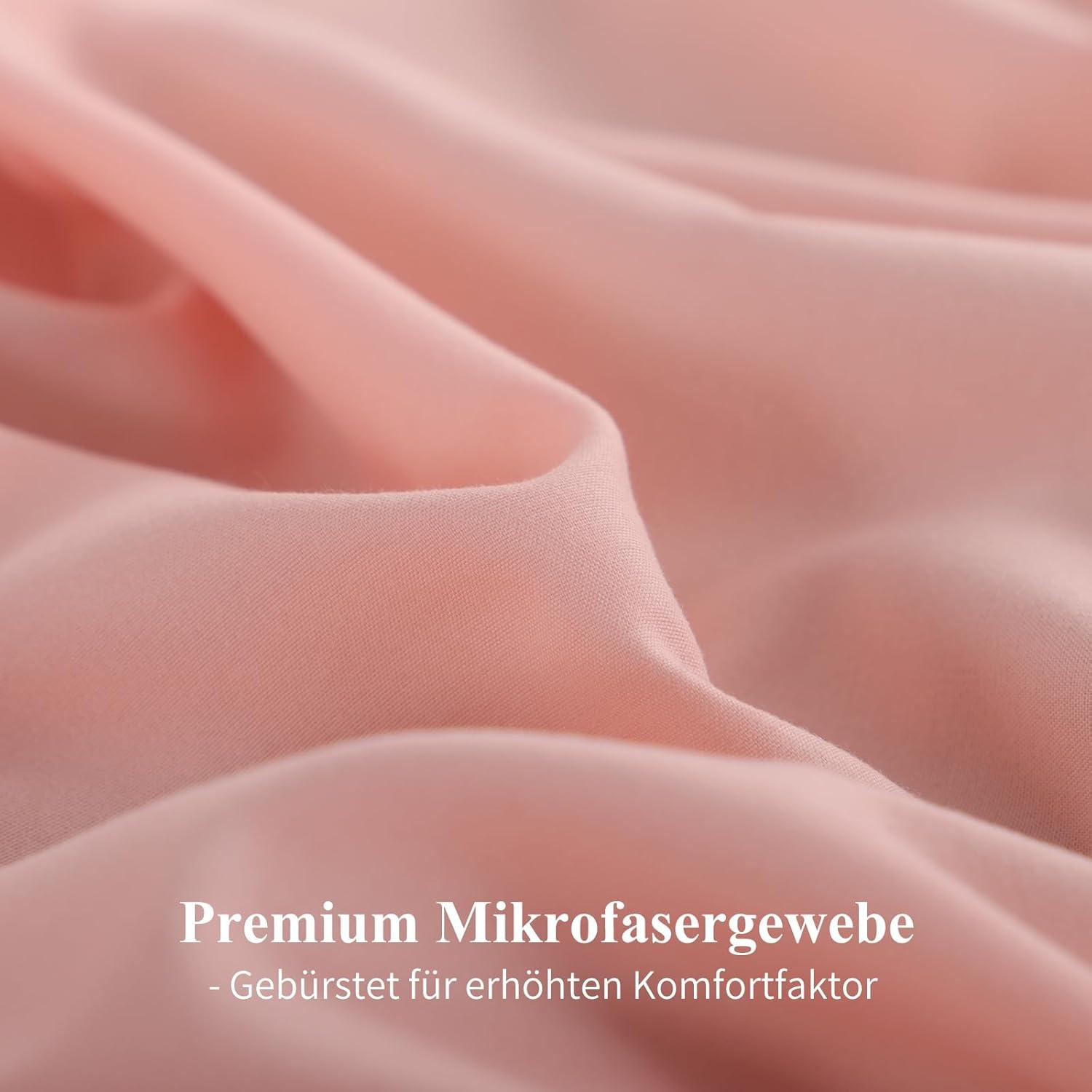 Bettwäsche 155x220 Grau Wendebettwäsche 2tlg Mikrofaser Kissenbezug Aisbo rebell Hellgrau