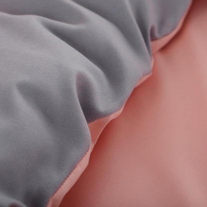 Wendebettwäsche 135x200 Grau Rosa 4tlg Bettwäsche Microfaser