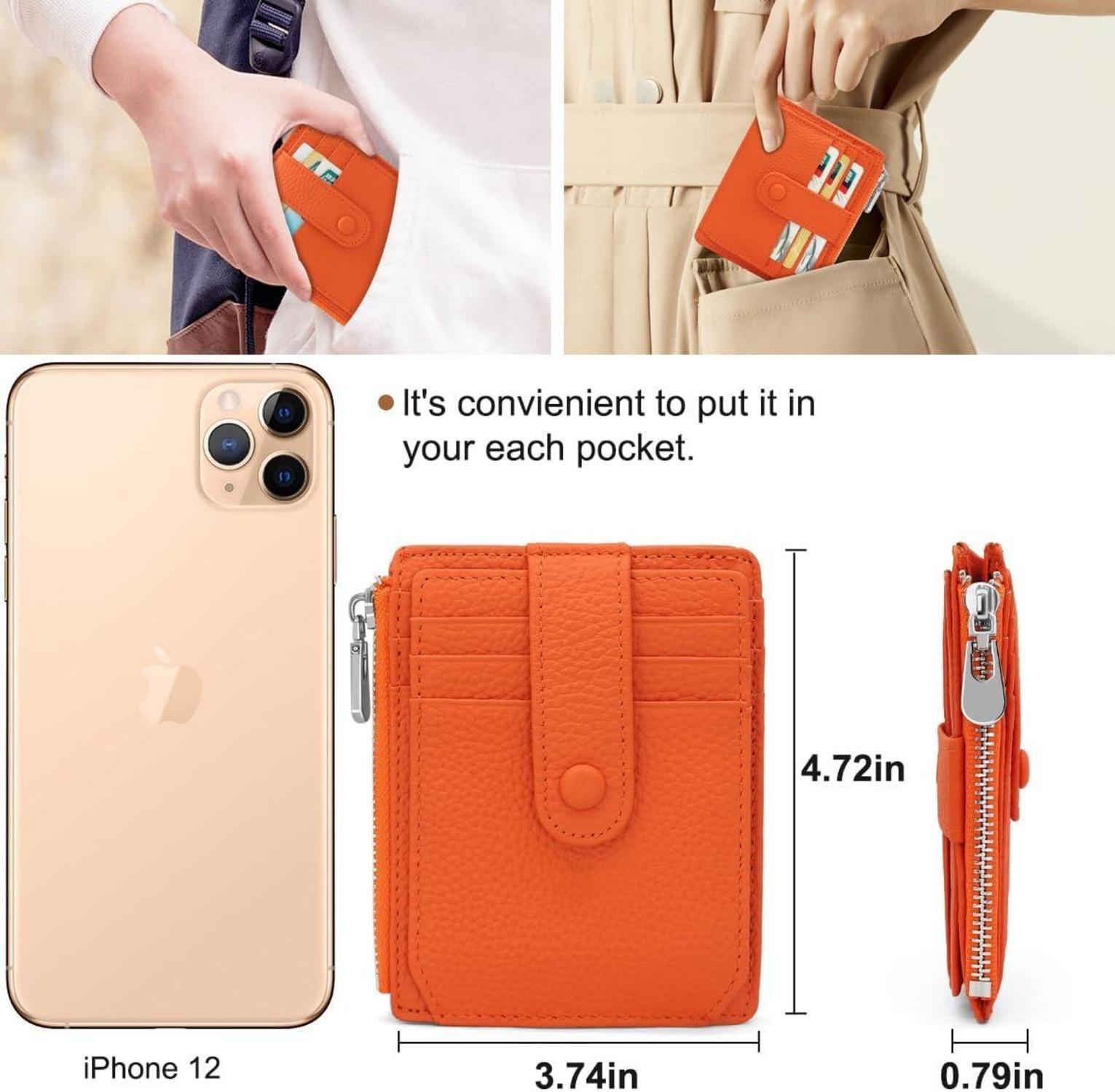 RFID Schutz Geldbörse Echtleder Kartenetui Münzfach Schwarz