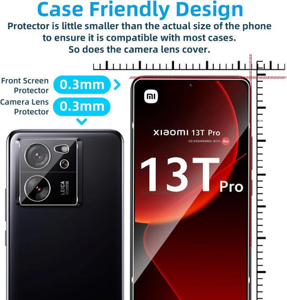 QULLOO Panzerglas Xiaomi 13T / 13T Pro Schutzfolie 4 Stück 0.33mm 9H Transparent