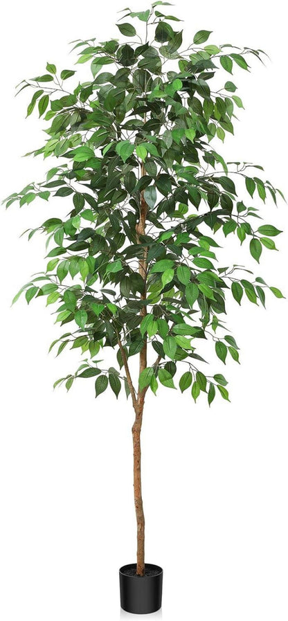 Kunstpflanze Ficus Benjamina 180cm mit Naturholzstamm
