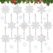 5D Diamond Painting Weihnachten Schneeflocken Anhänger-Set