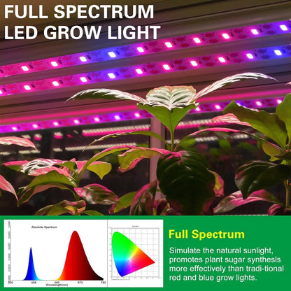 Pflanzenlampe LED Vollspektrum Grow Lampe Auto Timer