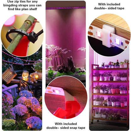 Pflanzenlampe LED Vollspektrum Grow Lampe Auto Timer