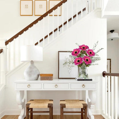 Künstliche Anemonen Kunstblumen Set 5-teilig Rosa 53cm