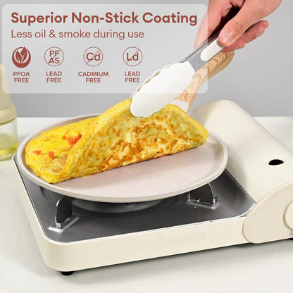 Jeetee Crepe Pfanne 24cm mit Granit-Antihaftbeschichtung, Bakelitegriff, für alle Herdarten