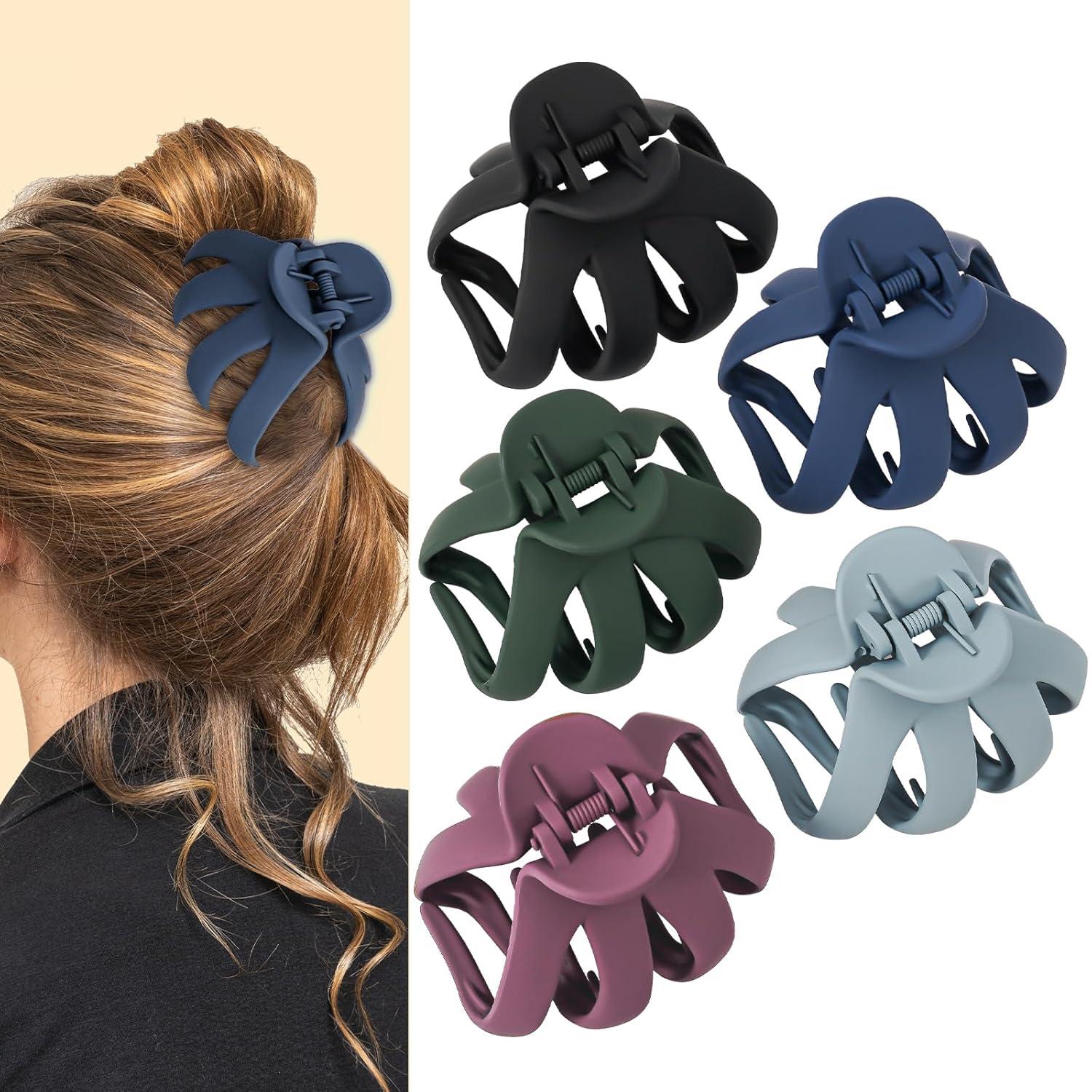 Octopus Haarclips Set für dickes lockiges Haar 5er Pack