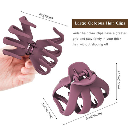 Lolalet Octopus Haarspangen Set für dickes lockiges Haar - 5er Pack