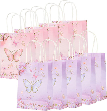 Schmetterling Geschenktüten Kraftpapier 10 Stück mit