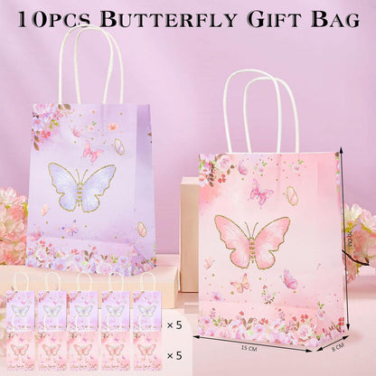 Schmetterling Geschenktüten 10 Stk. Kindergeburtstag