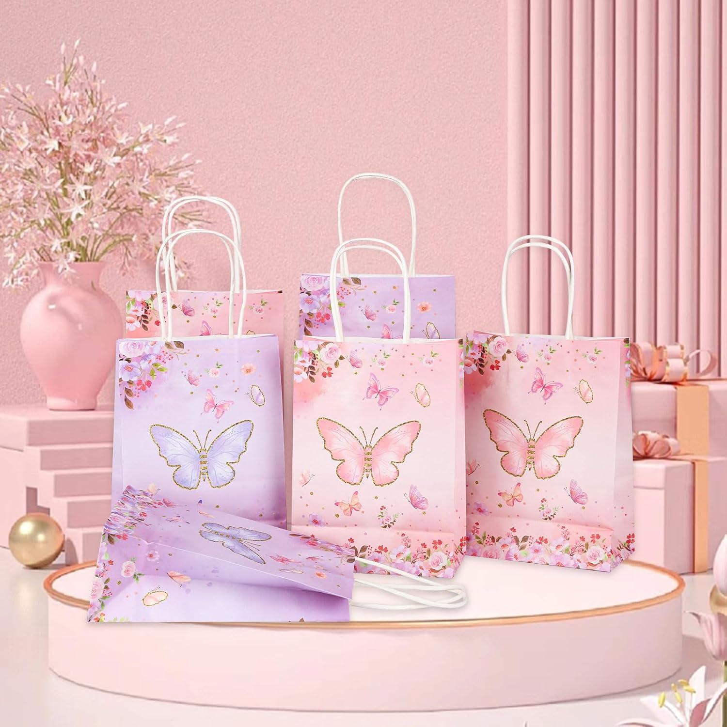 Schmetterling Geschenktüten Kraftpapier 10 Stück mit