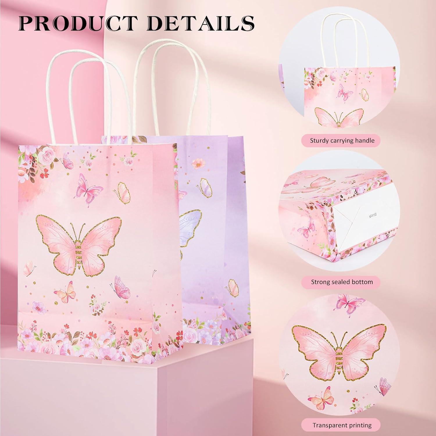 Schmetterling Geschenktüten Kraftpapier für Kindergeburtstag und Weihnachten