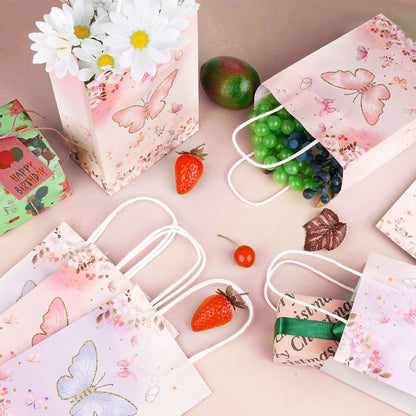 Schmetterling Geschenktüten Kraftpapier 10 Stk. Kindergeburtstag Weihnachten