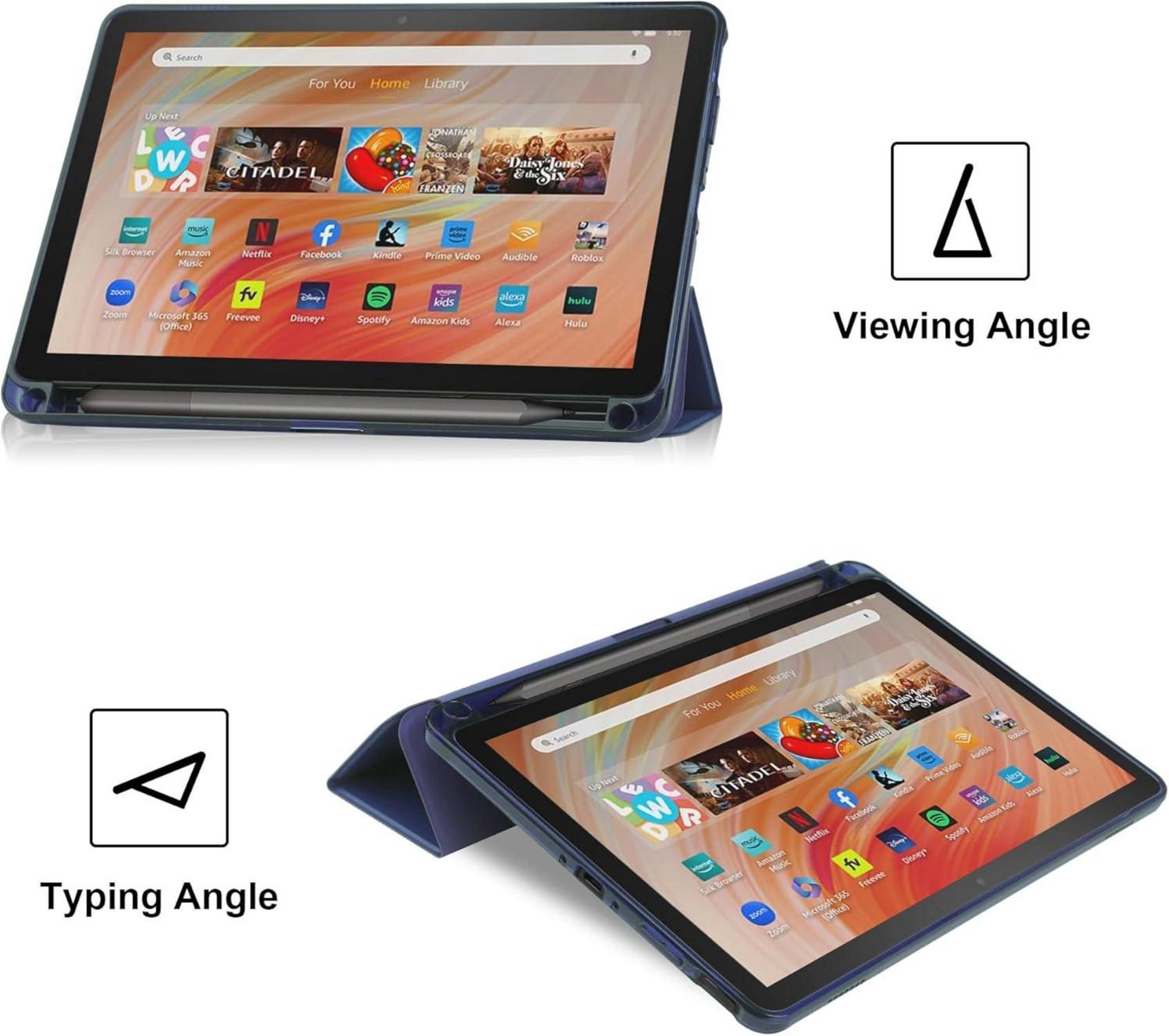 Slim Shell Clear Hülle für Amazon Fire Max 11 Tablet - Auto Sleep/Wake - Navy