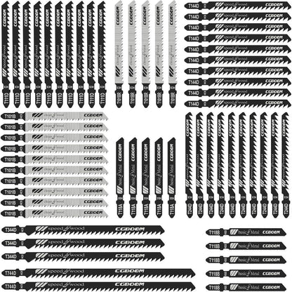 60 tlg CGBOOM Stichsägeblatt Set für Holz und Metall