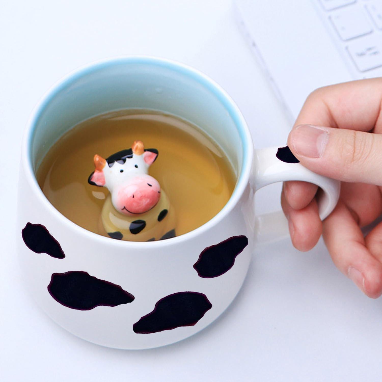 Tier Tasse Kuh Geschenke 3D Keramik Frauen Geburtstag Becher