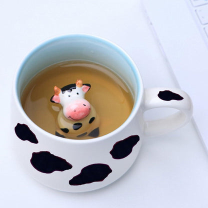Kuh 3D Tier Tasse Keramik Geschenke Frauen Freundin Oma lustige Teetasse