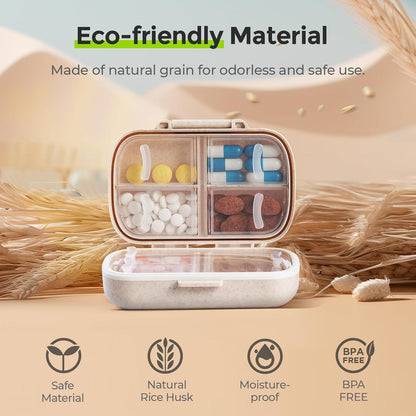 Tablettenbox 7 Tage Tragbare Pillendose Ergonomisches Verschlusssystem