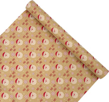 Weihnachtsgeschenkpapier Rolle 43cm x 15m Santa Claus Xmas Kraftpapier