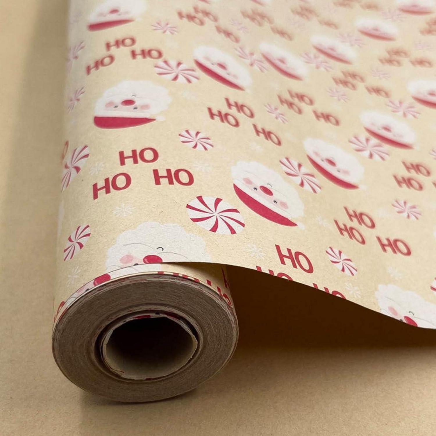 HBell Weihnachtsgeschenkpapier Santa Claus Xmas Kraft 43cm x