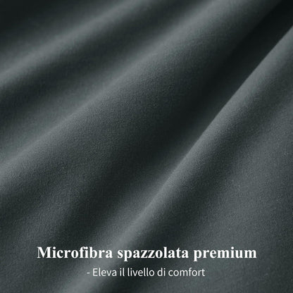 Bettwäsche 200x250cm 3-teilig Wendebettwäsche Anthrazit Grau Kissenbezug 50x80cm