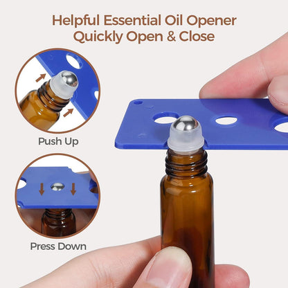 6er Set 10ml Braunglas Rollerflaschen für Ätherische Öle
