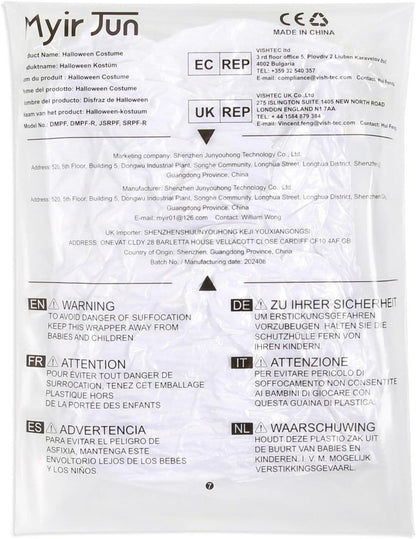 Halloween Umhang mit Kapuze Samt Unisex Vampir Kostüm XL